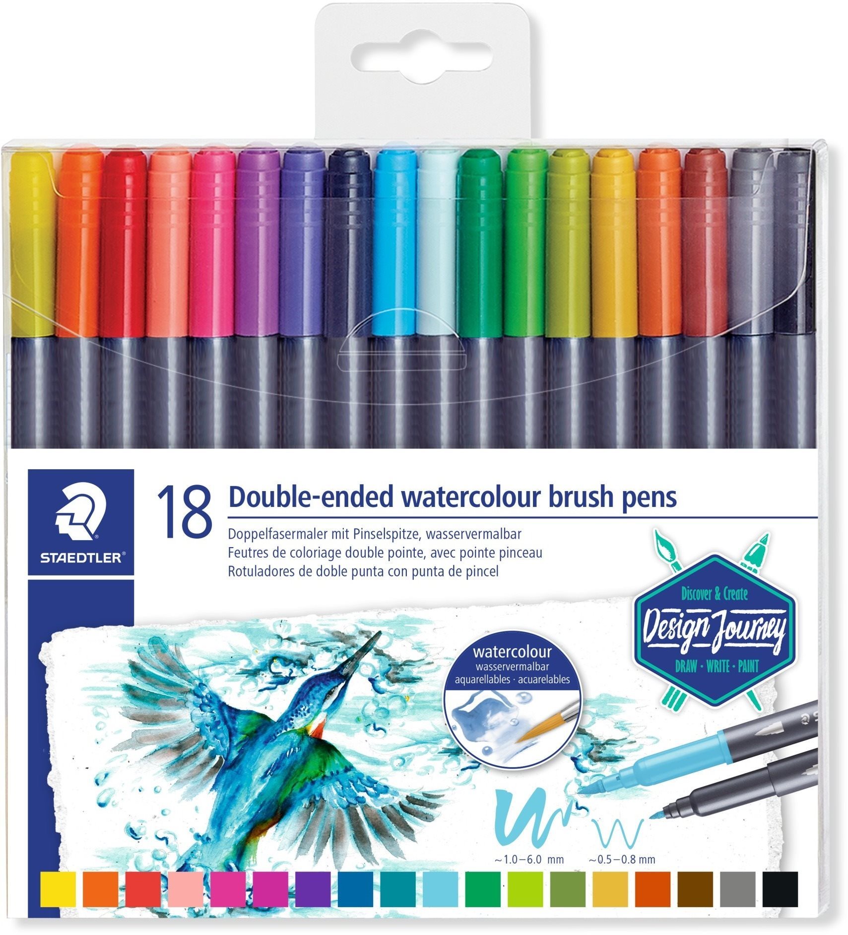Staedtler Marsgraphic Duo štetcové – súprava 18 ks