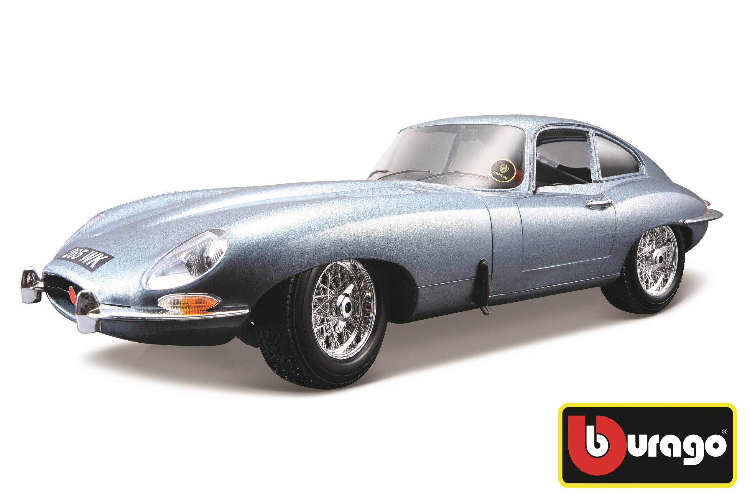 Bburago Jaguar E Coupe Metalic Silver Blue