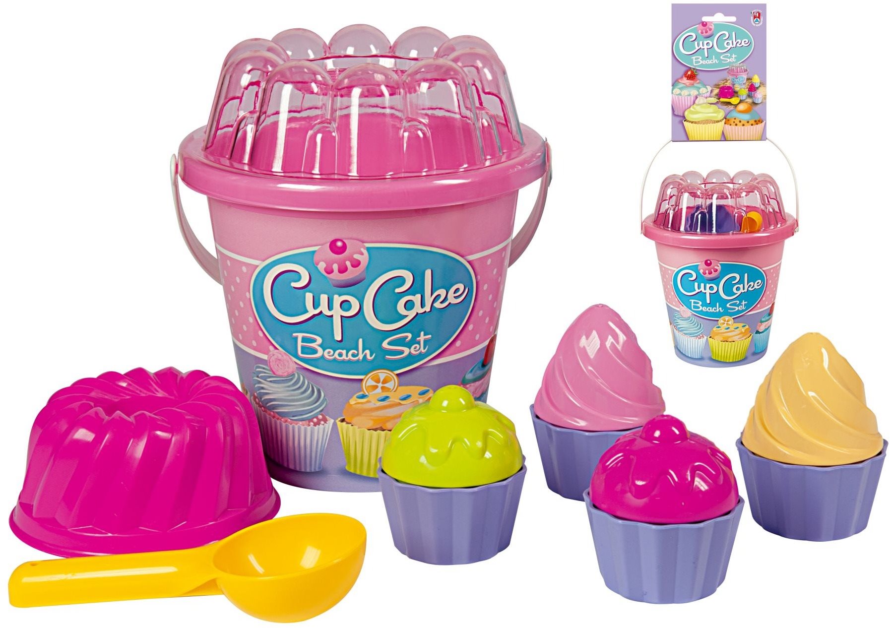 Androni Sada na piesok tortičky – stredná, ružová