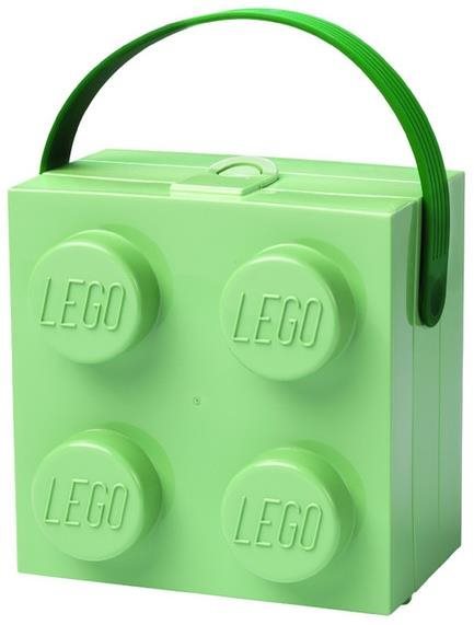 LEGO box s rukoväťou – army zelený