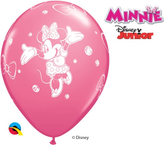 Nafukovacie balóniky, 30 cm, ružové, Myška Minnie, 6 ks