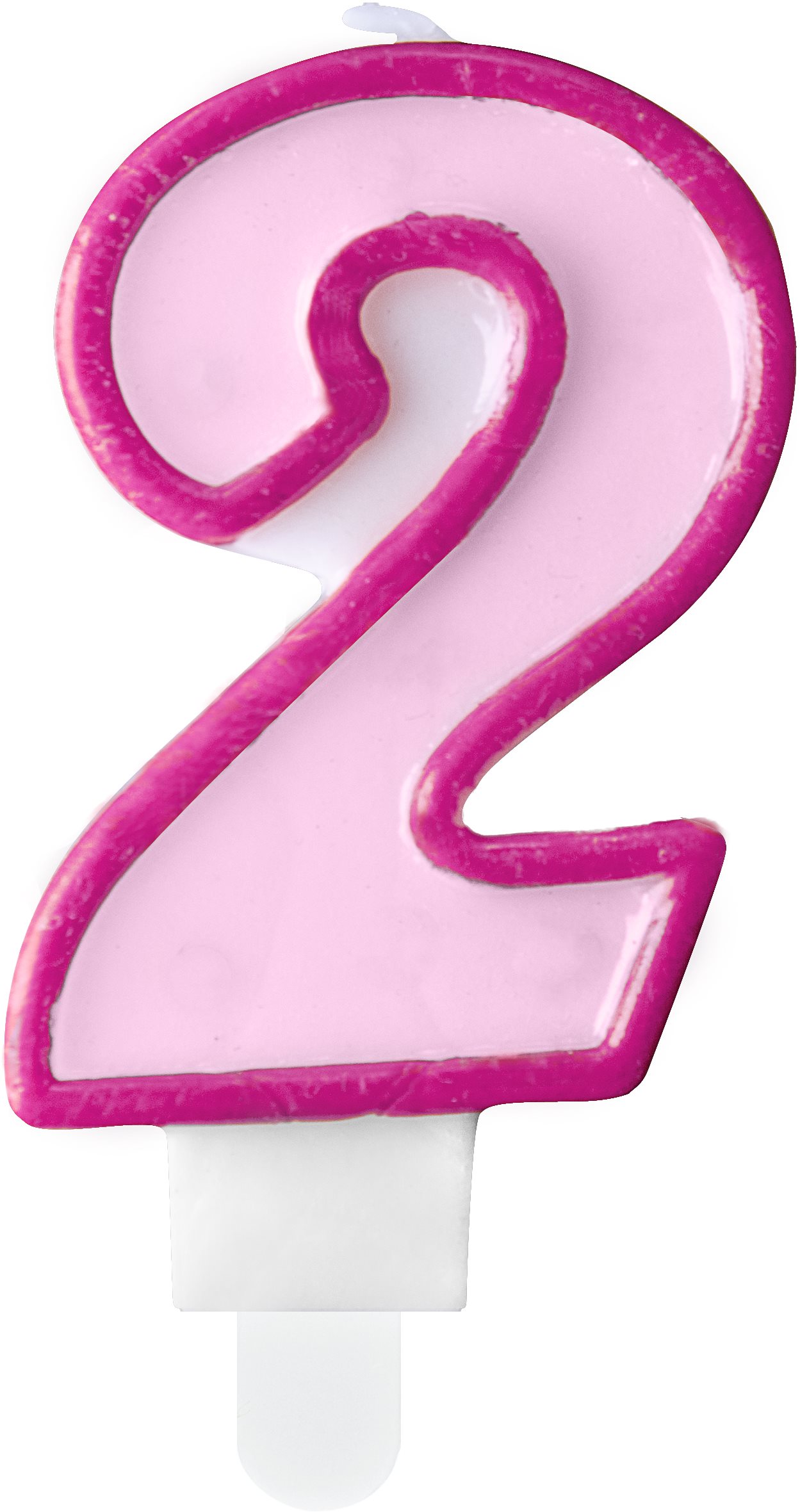 Sviečka narodeninová, 7 cm, číslica „2