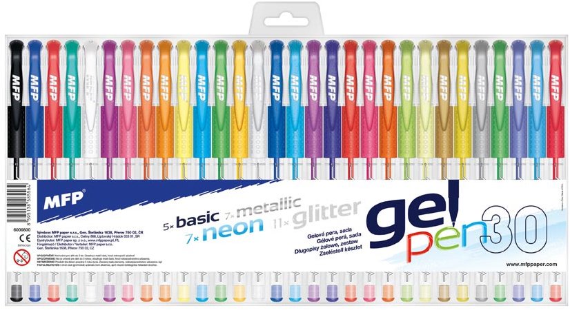 MFP Gélové pero sada 30 ks GX1038-30 mix
