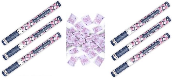 Konfety 60 cm 6 ks bankovky 500 EUR
