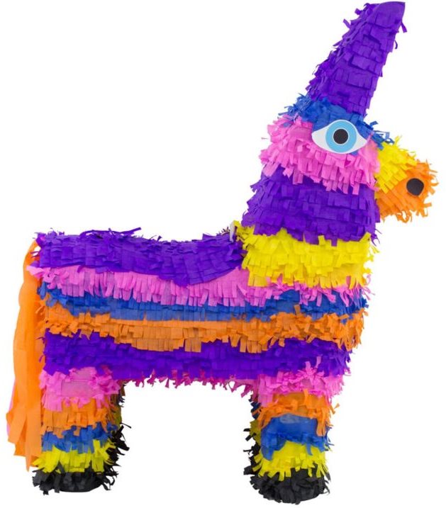Piňata farebný somár 54 × 39 cm – rozbíjacia