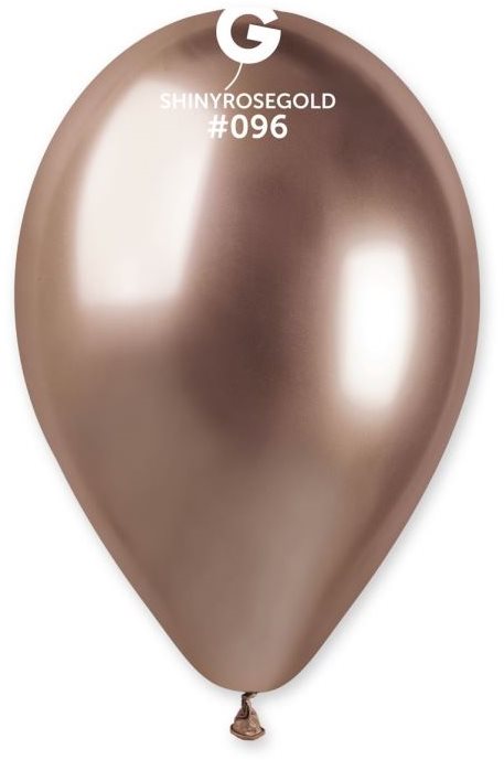 SMART BALLOONS Balóniky chrómované 50 ks ružovo zlaté (rose gold) lesklé – priemer 33 cm
