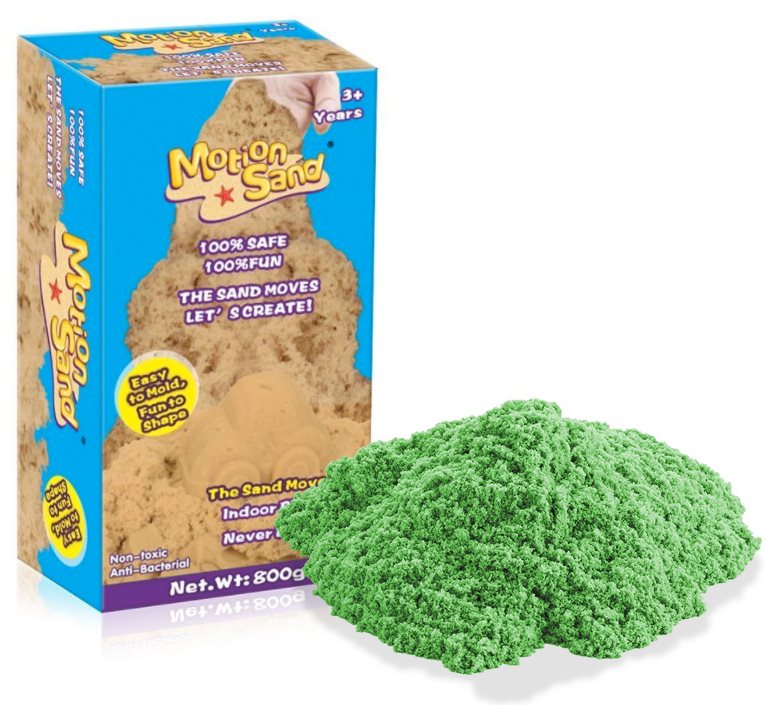 Kinetický/mesačný piesok – náhradná sada 800 g – zelená farba