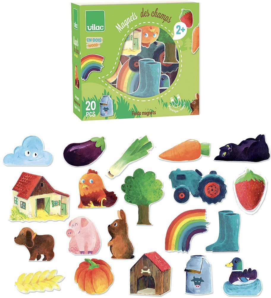 Vilac Drevené magnetky vidiek