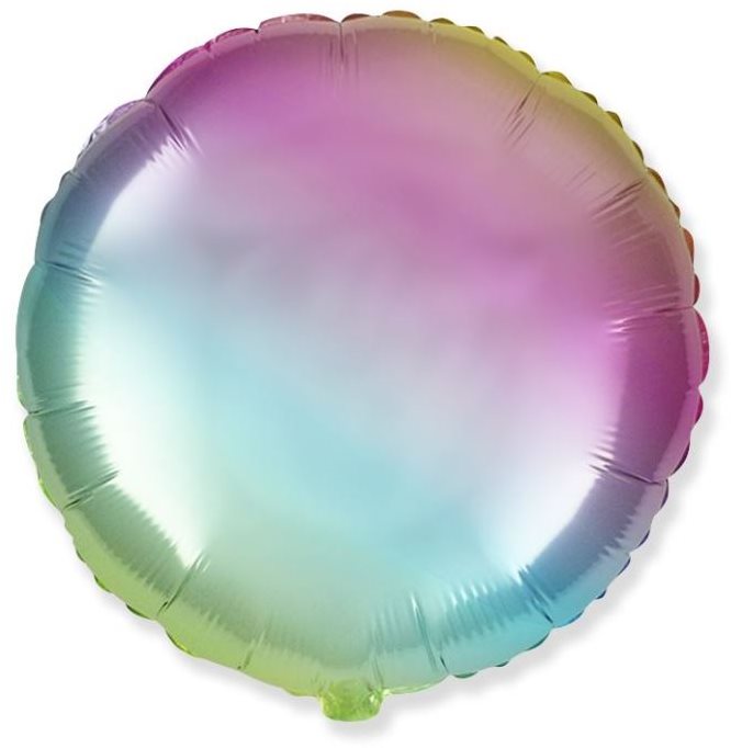 Balónik fóliový 45cm okrúhly dúhový
