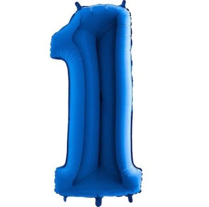 Balón fóliový číslice modrý – blue 102 cm – 1