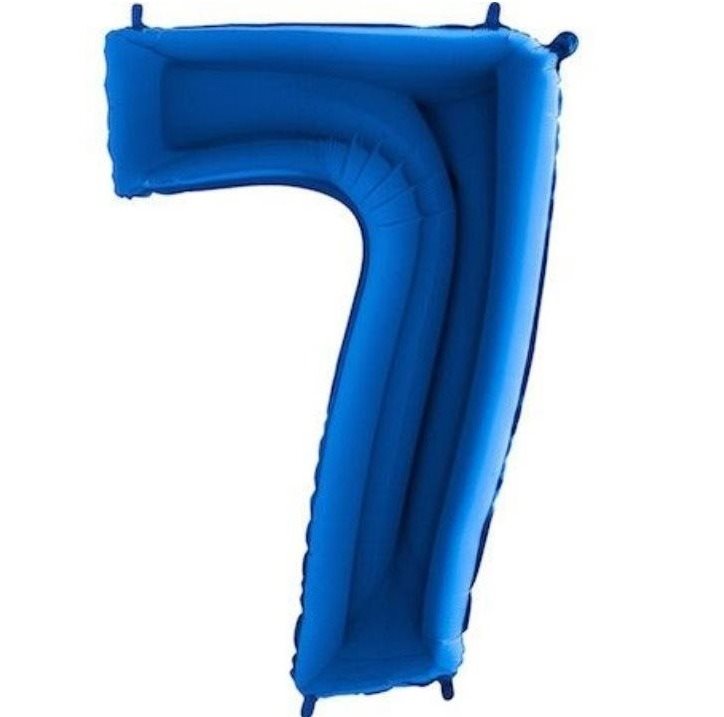 Balón fóliový číslica modrá – blue 102 cm – 7