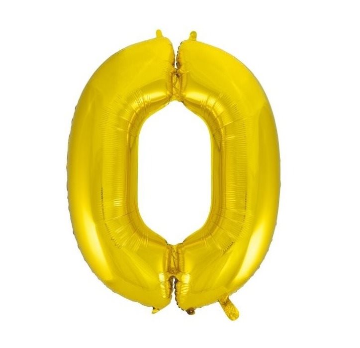 Balón fóliový číslica zlatá – gold 102 cm – 0
