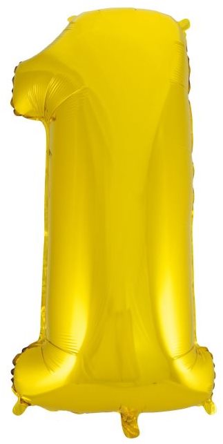 Balón fóliový číslica zlatá – gold 102 cm – 1