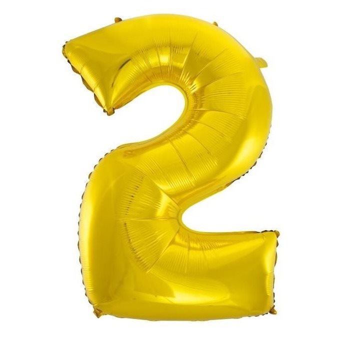 Balón fóliový číslica zlatá – gold 102 cm – 2