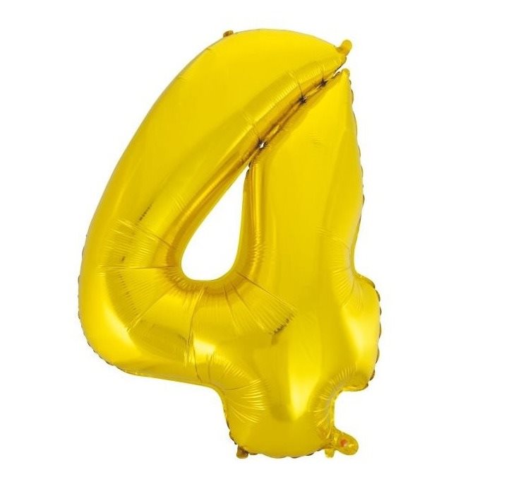 Balón fóliový číslica zlatá – gold 102 cm – 4