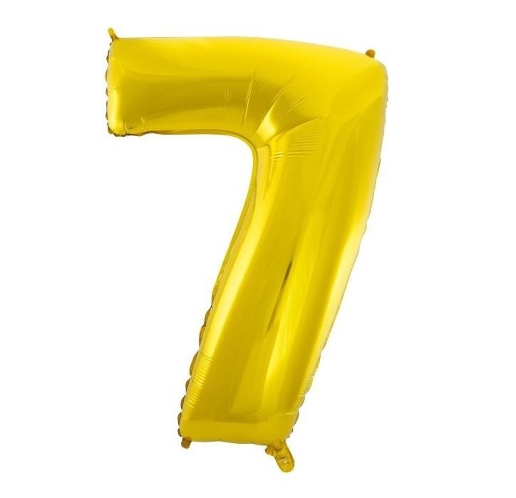 Balón fóliový číslica zlatá – gold 102 cm – 7