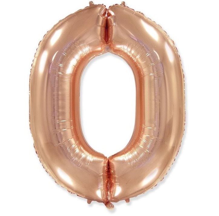 Balón fóliový číslica ružovo zlatá – rose gold 102 cm – 0