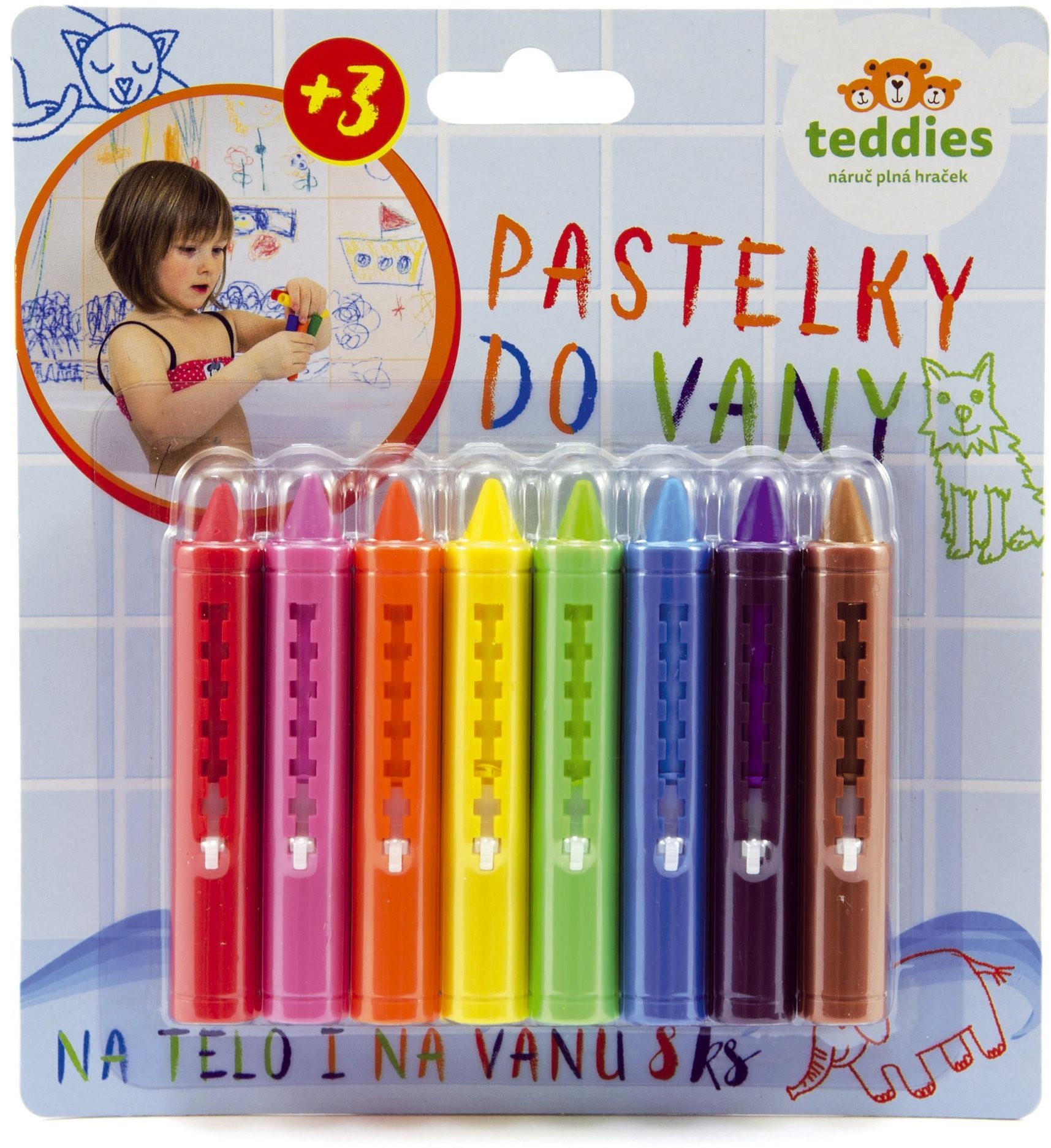 Teddies Pastelky do vane 8 ks