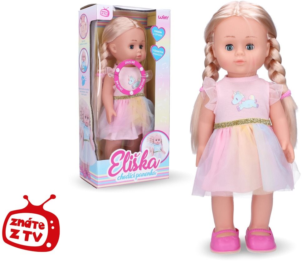 Wiky Eliška chodiaca bábika ružová