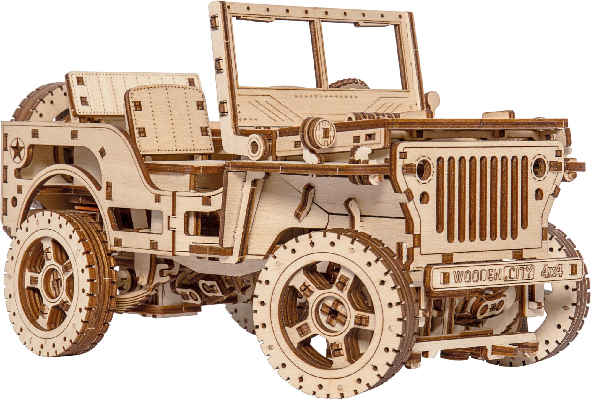 WOODEN CITY Terénny voz – džíp 4 × 4, 570 dielikov