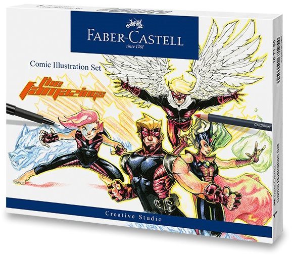 Popisovače Faber-Castell Comic Illustration, sada 15 ks