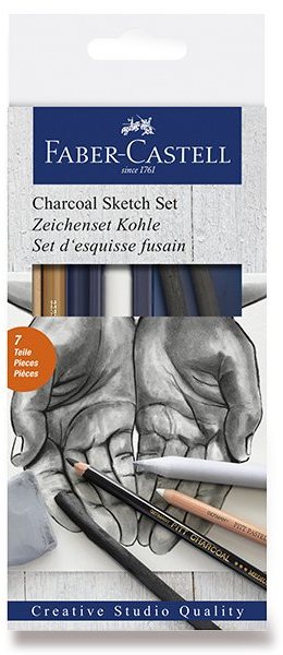 FABER-CASTELL Charcoal Sketch, súprava 7 ks