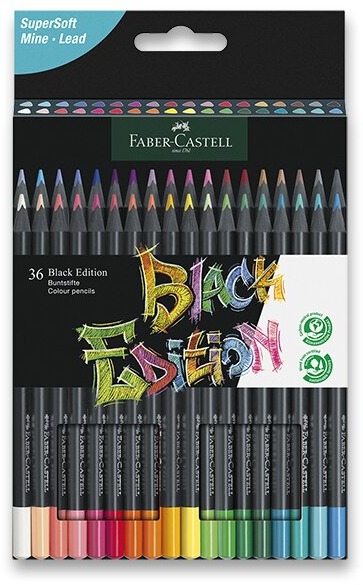 Pastelky Faber-Castell Black Edition, 36 farieb