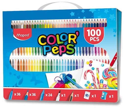 MAPED Color´Peps Súprava 100 ks výtvarných potrieb v kufríku