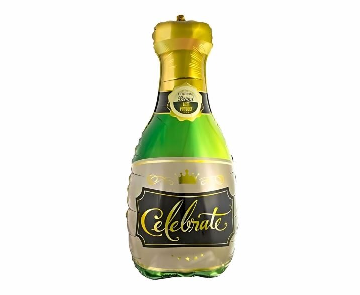 Balónek fóliová fľaša šampanského – champagne – Silvestr – Happy New Year – 84 cm