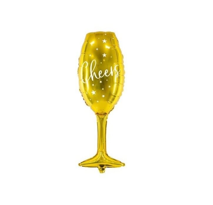 Balónik fóliový šampuska - champagne - Silvester - Happy New Year - 28 × 80 cm
