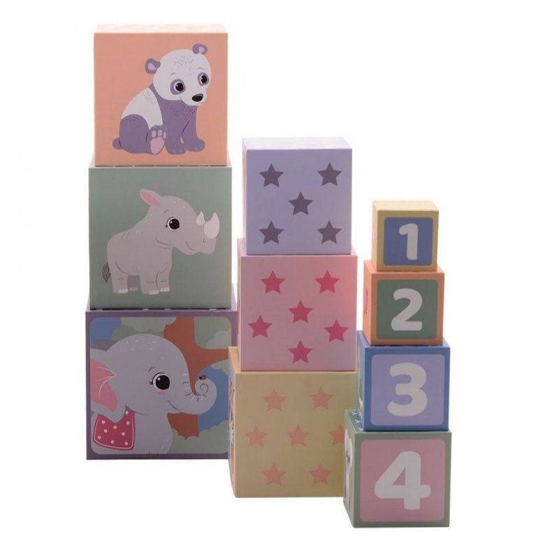 Jouéco The Wildies Family stohovacie kocky 10 ks