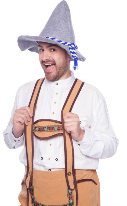 Klobúk Bavorák Oktoberfest Sivý