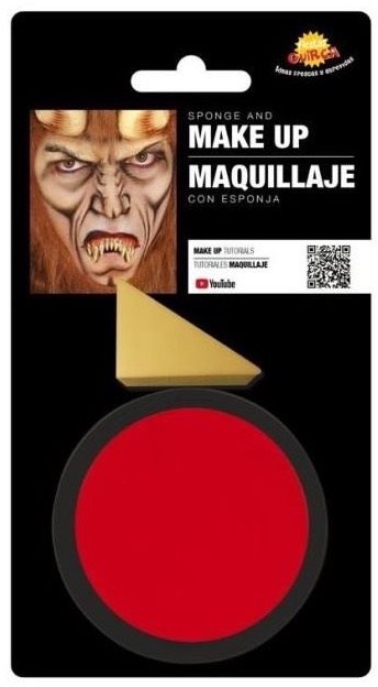 Červený Make-Up s Hubkou – Halloween – 9 g