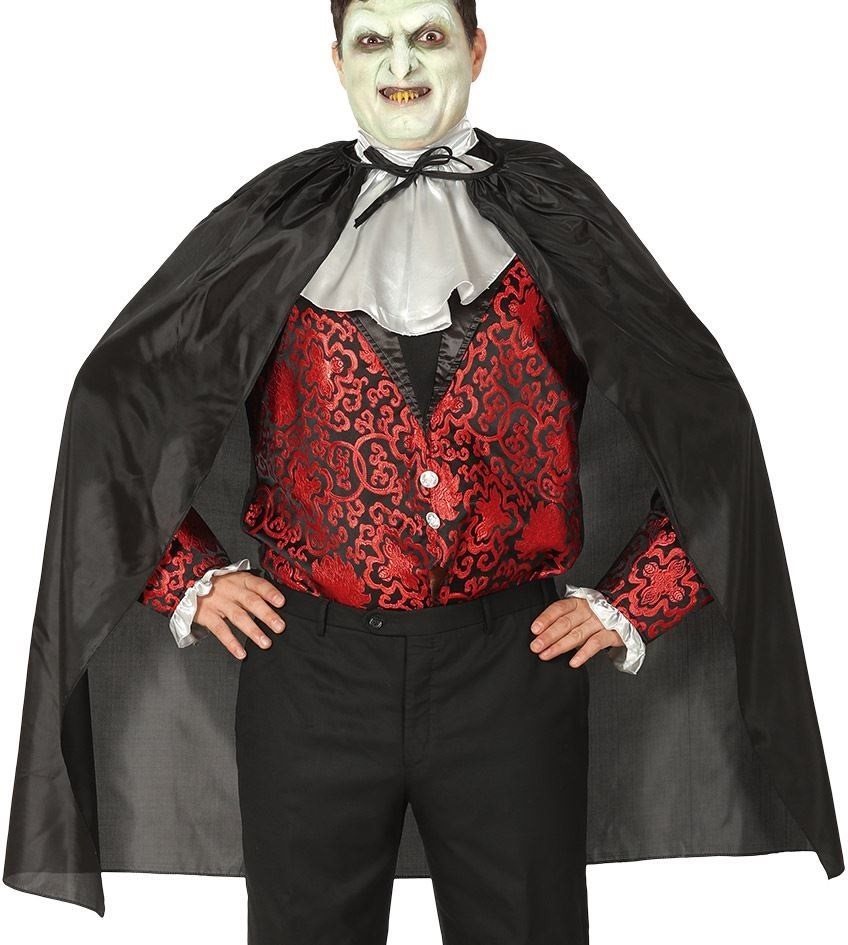 Kostým – Čierny plášť Vampír – Drakula – Upír – Halloween – 130 cm