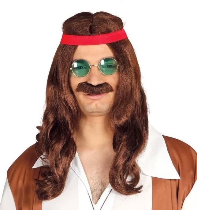 Hippies Parochňa Hnedá a Fúzy s Čelenkou