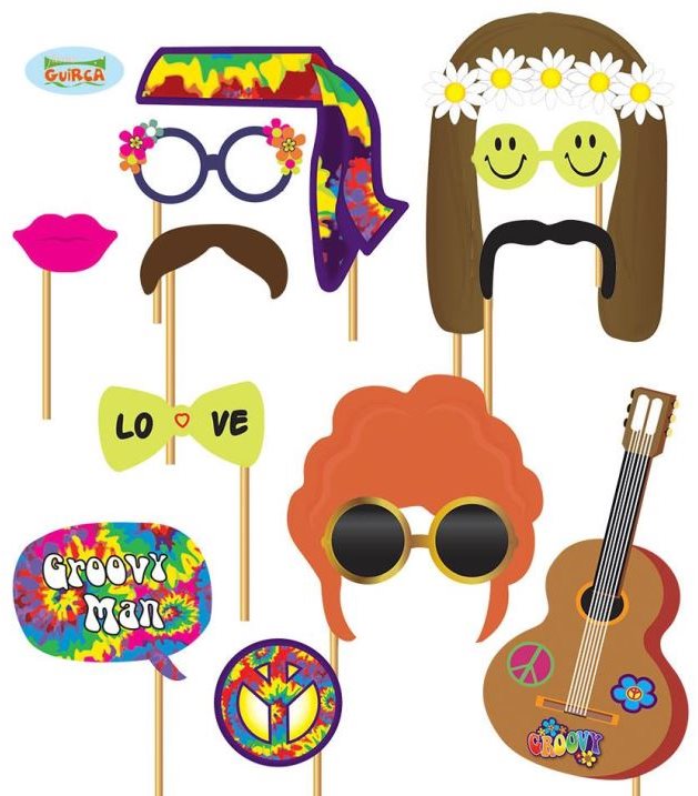 Fotodoplnky – Fotokútik – Hippies – 12 ks