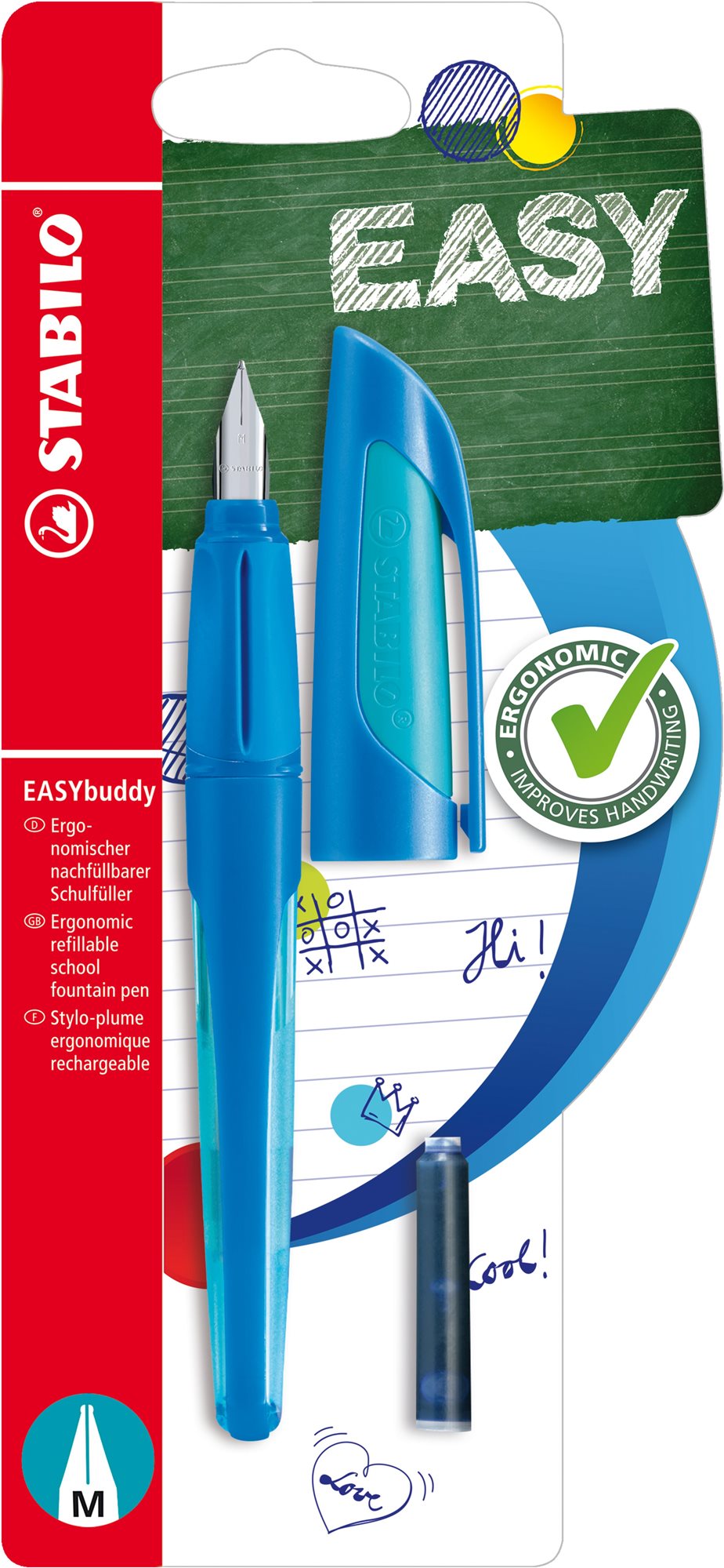 STABILO EASYbuddy M svetlomodré/tmavomodré Blister