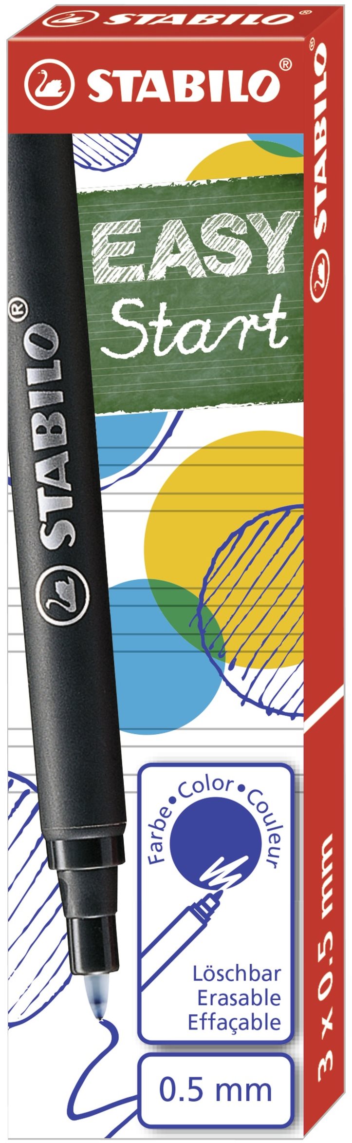 STABILO EASYoriginal náplně medium modrá 3 ks Krabička