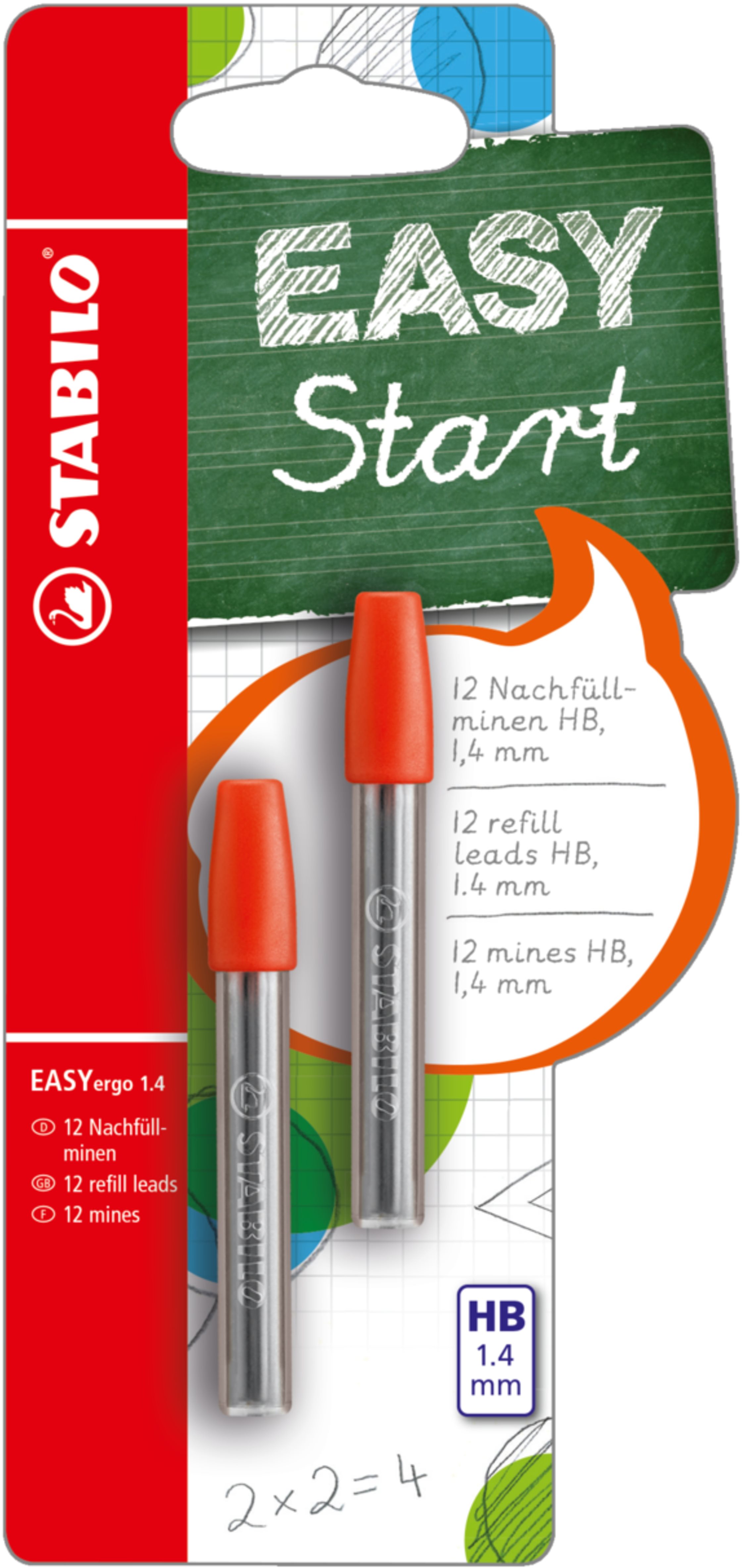 STABILO EASYergo 1.4 mm, náhradná, v plastovej krabičke – 2× 6 túh v balení