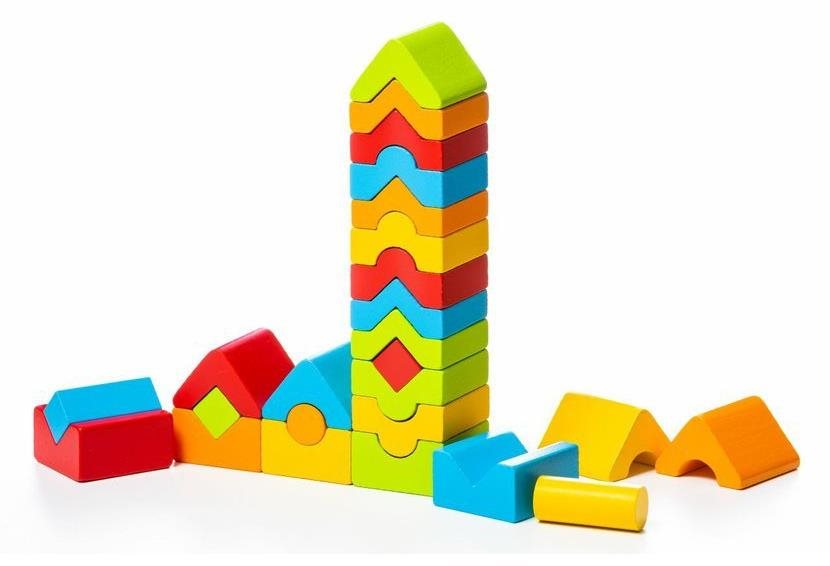Cubika 15016 - Sada 5 veží LD-13 - drevená skladačka, 25 dielov