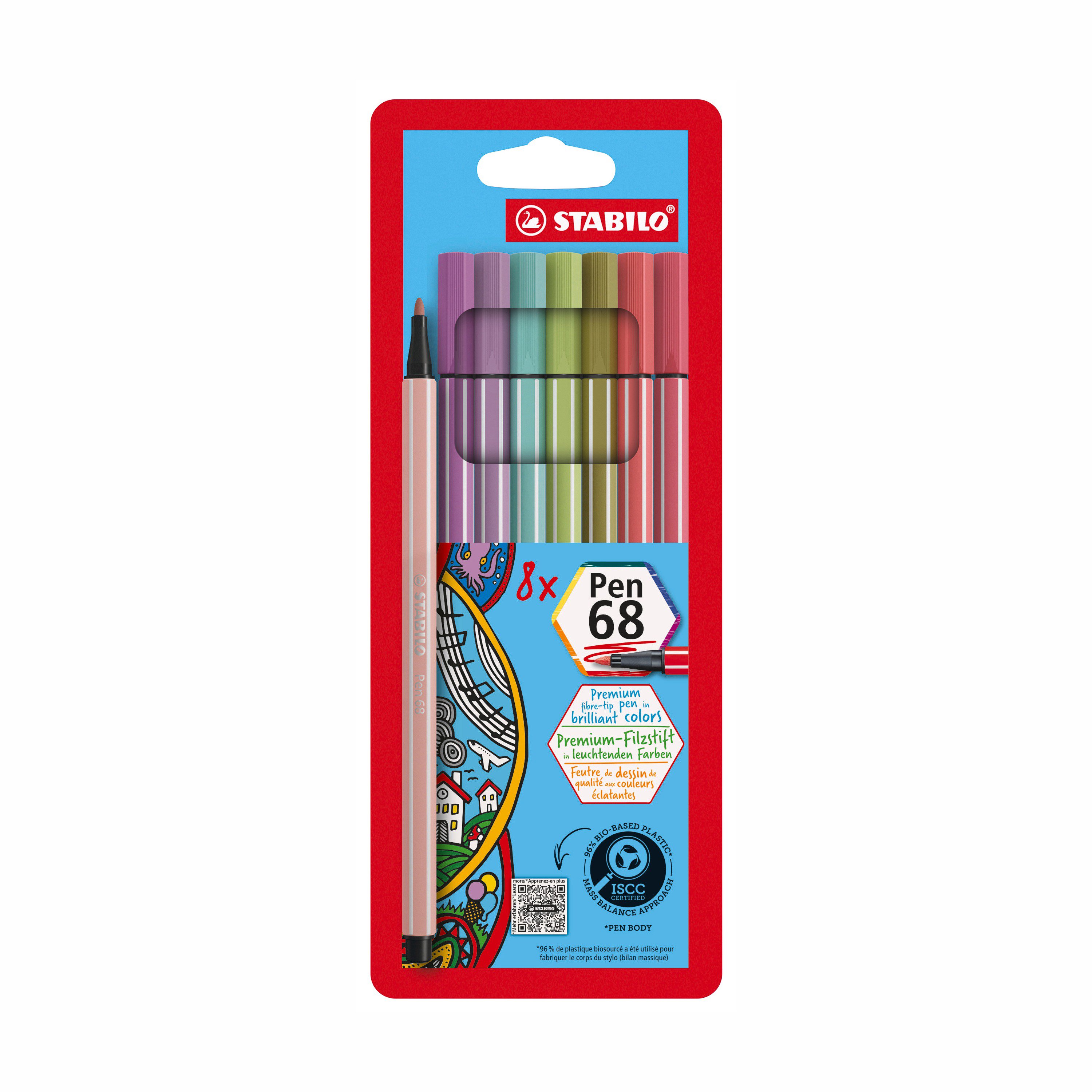 STABILO Pen 68, 8 ks, puzdro, nové farby