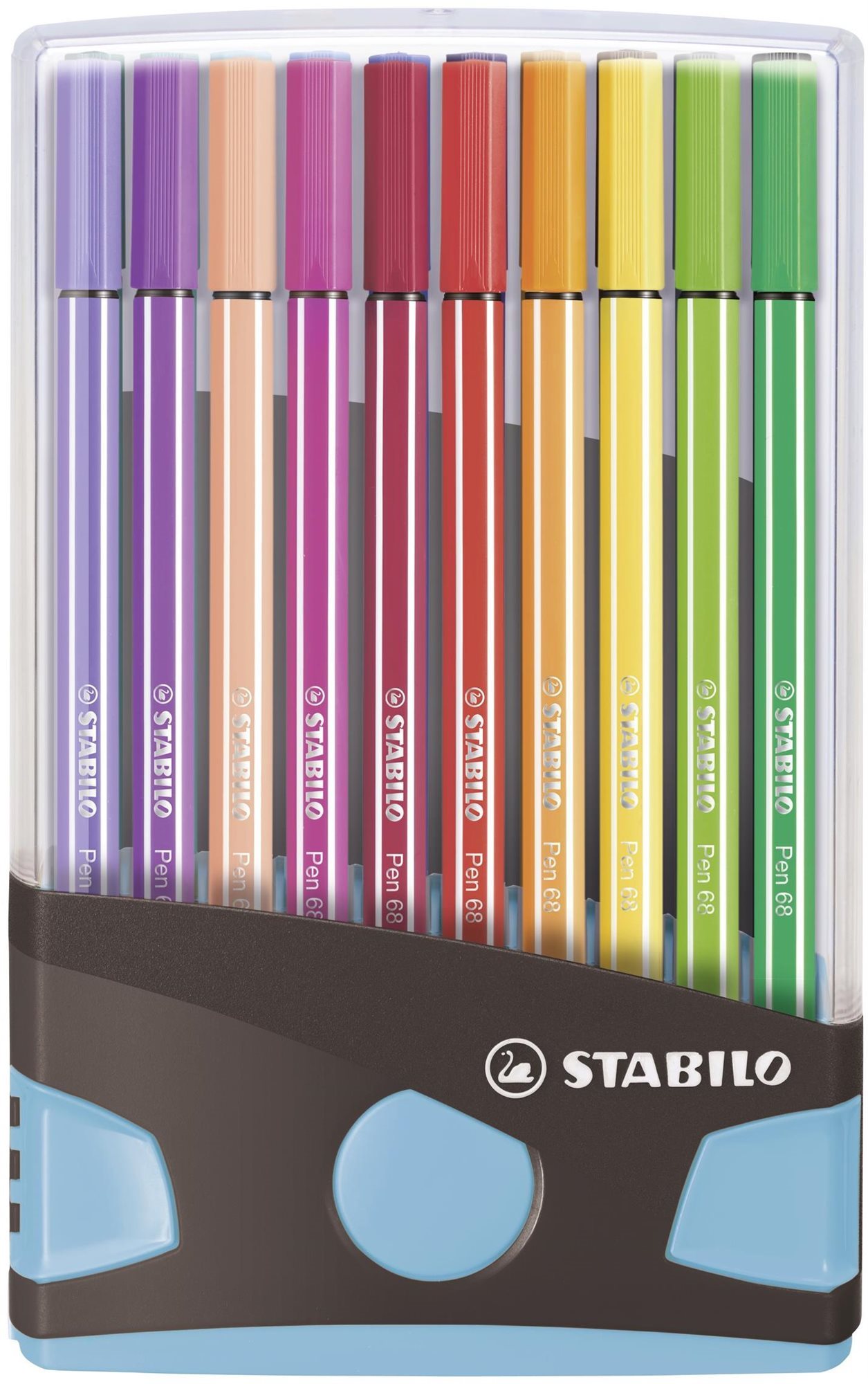 STABILO Pen 68, 20 ks, ColorParade antracit/modré