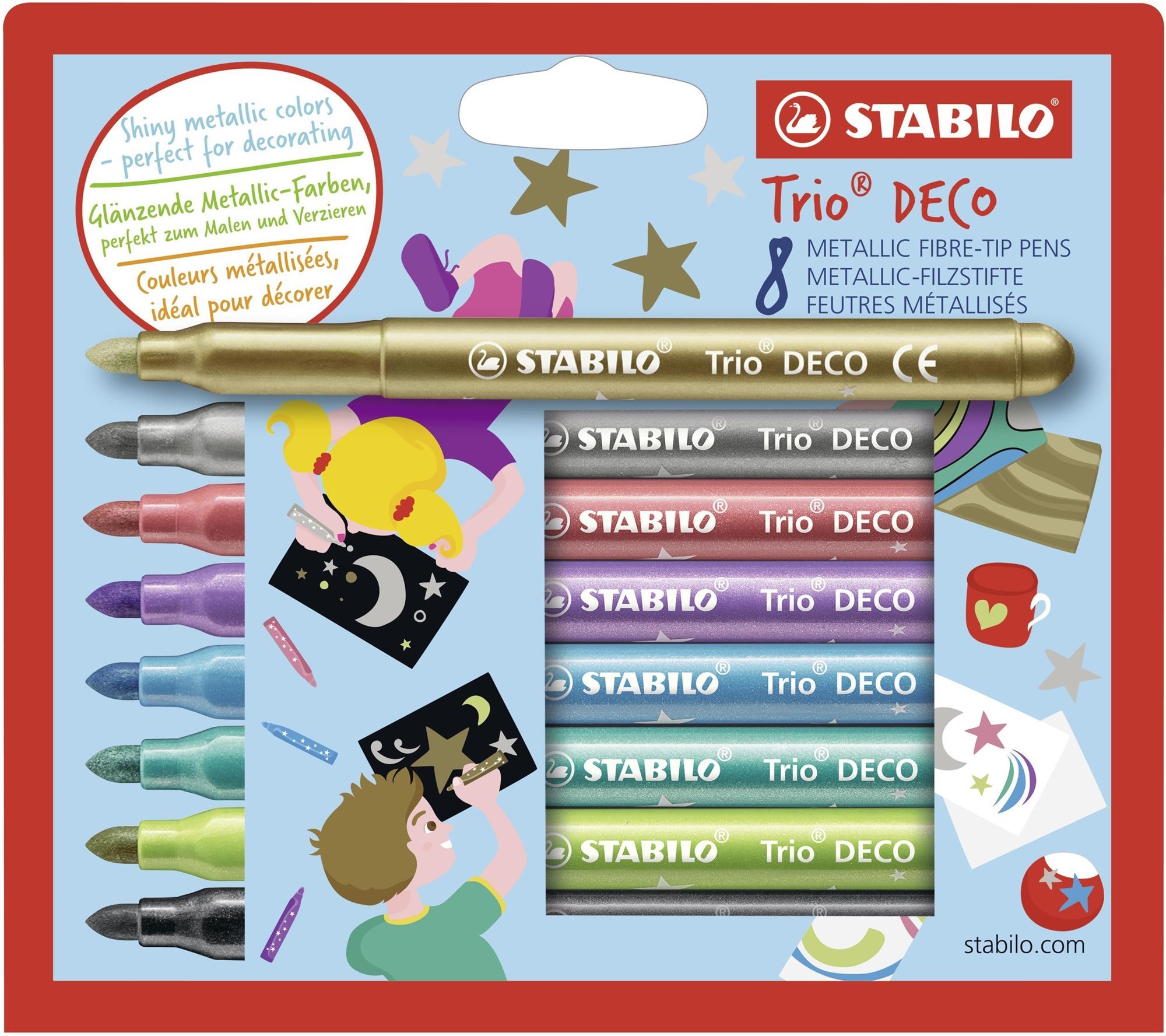 STABILO Trio Deco, 8 ks, puzdro