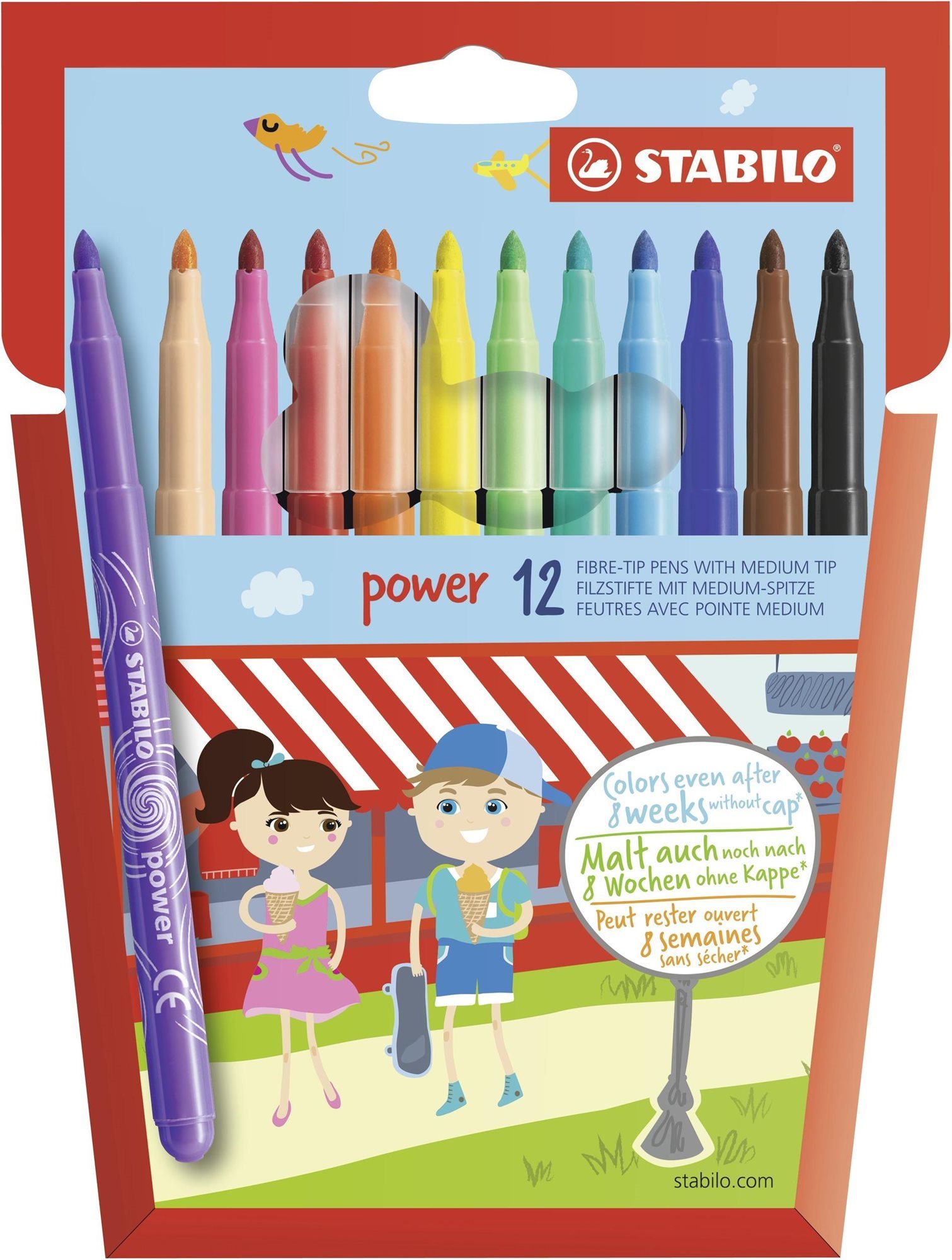 STABILO power, 12 ks, puzdro