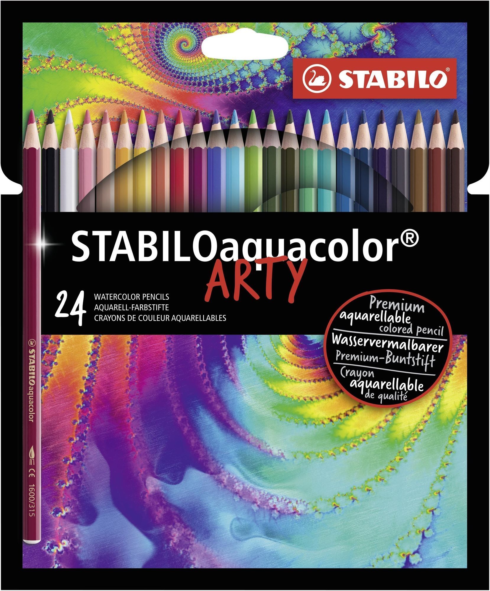STABILOaquacolor 24 ks kartónové puzdro „ARTY“