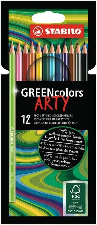 STABILO GREENcolors 12 ks puzdro „ARTY“