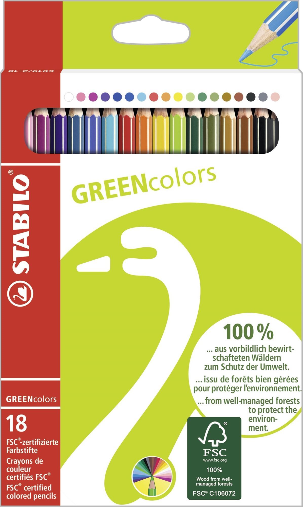 STABILO GREENcolors puzdro 18 farieb