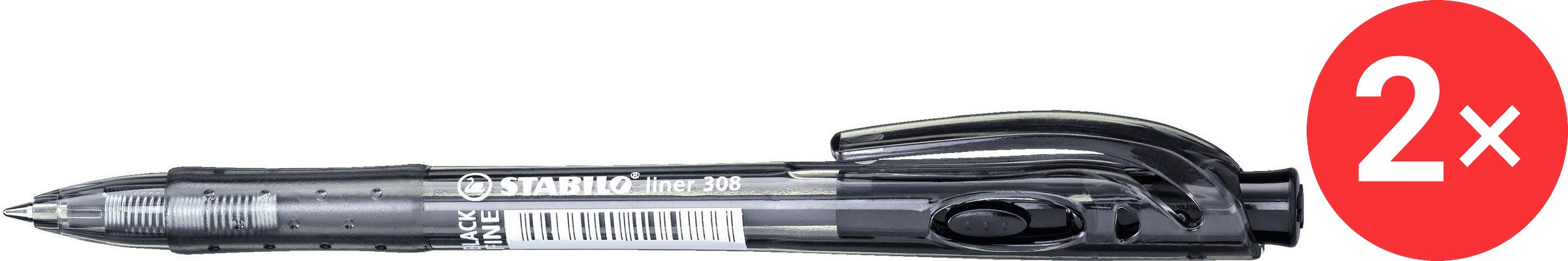STABILO liner čierne – balenie 2 ks