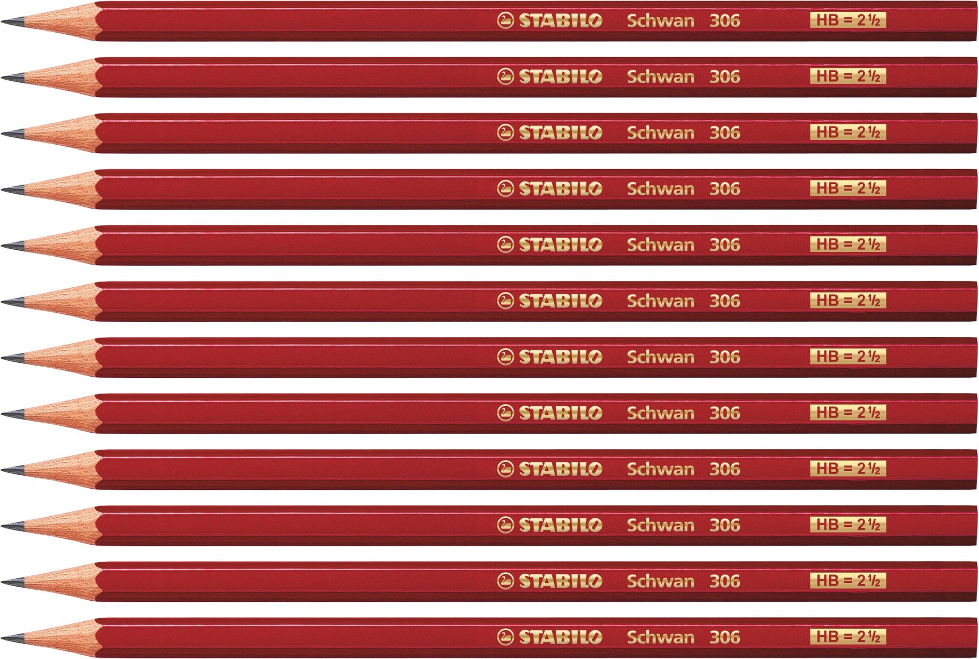STABILO Schwan, červená HB 12 ks