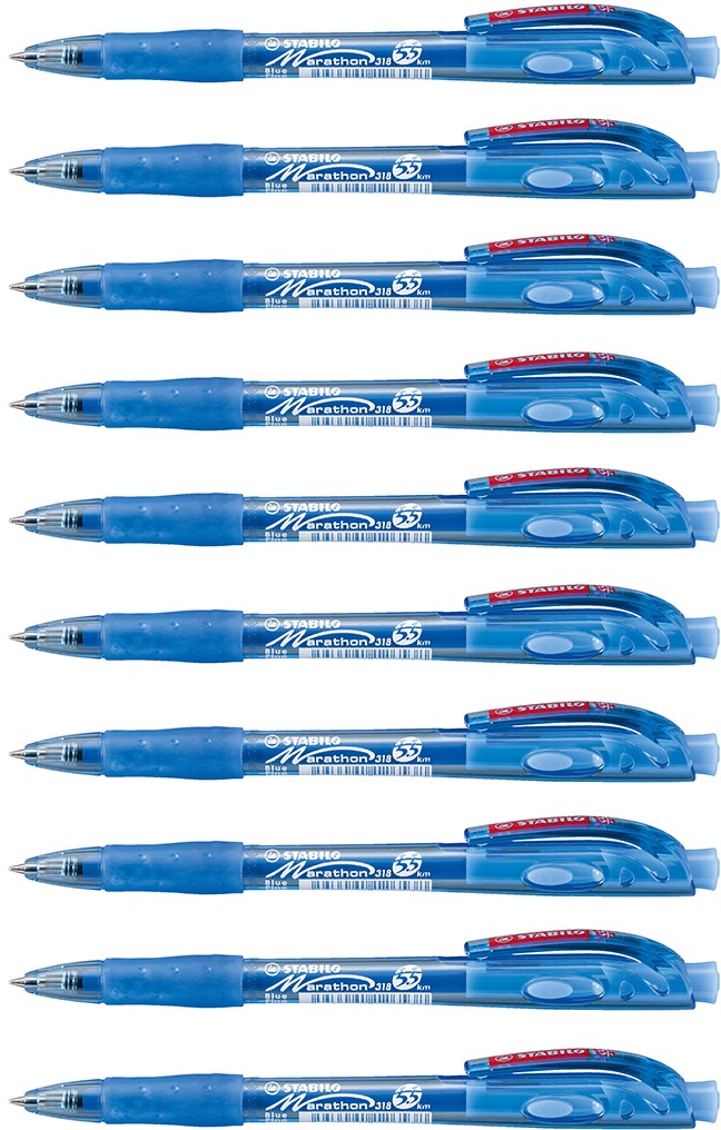 STABILO Marathon 318, modré – balenie 10 ks